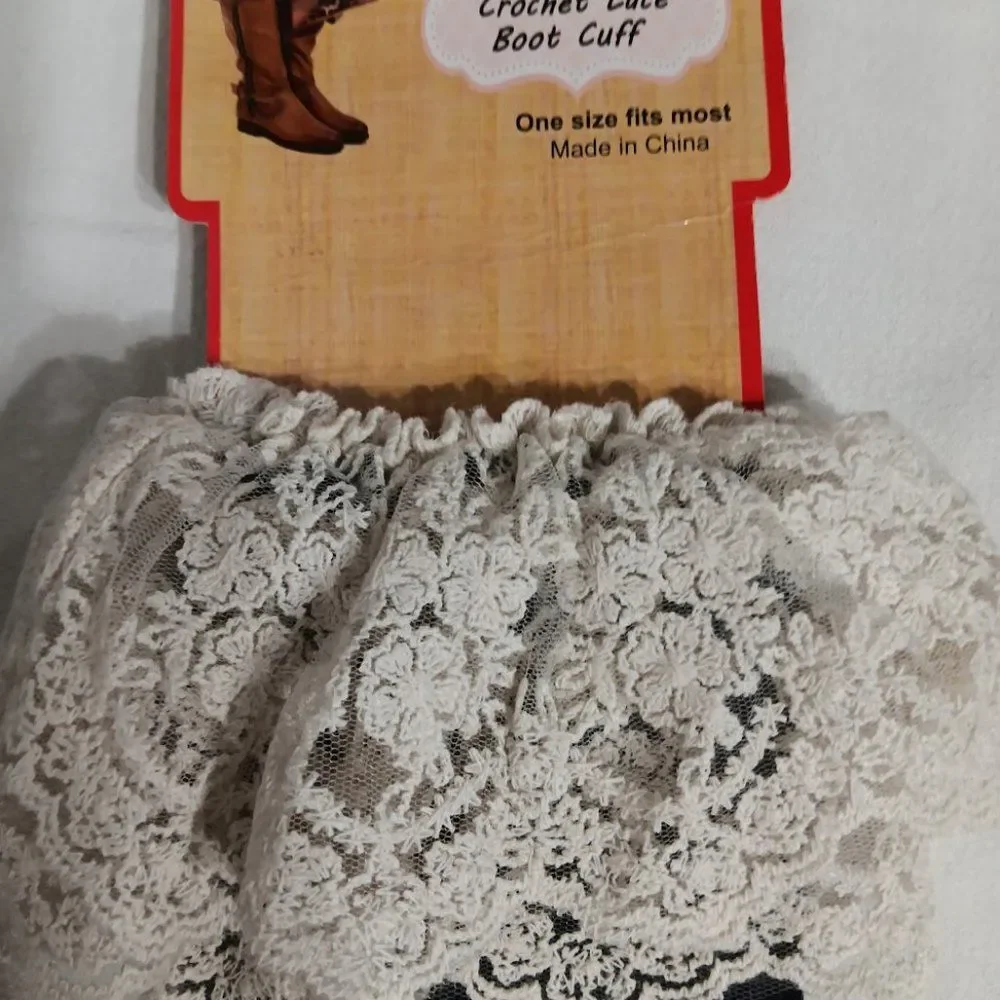 Crochet lace Boot Cuff - Picture 3 of 5